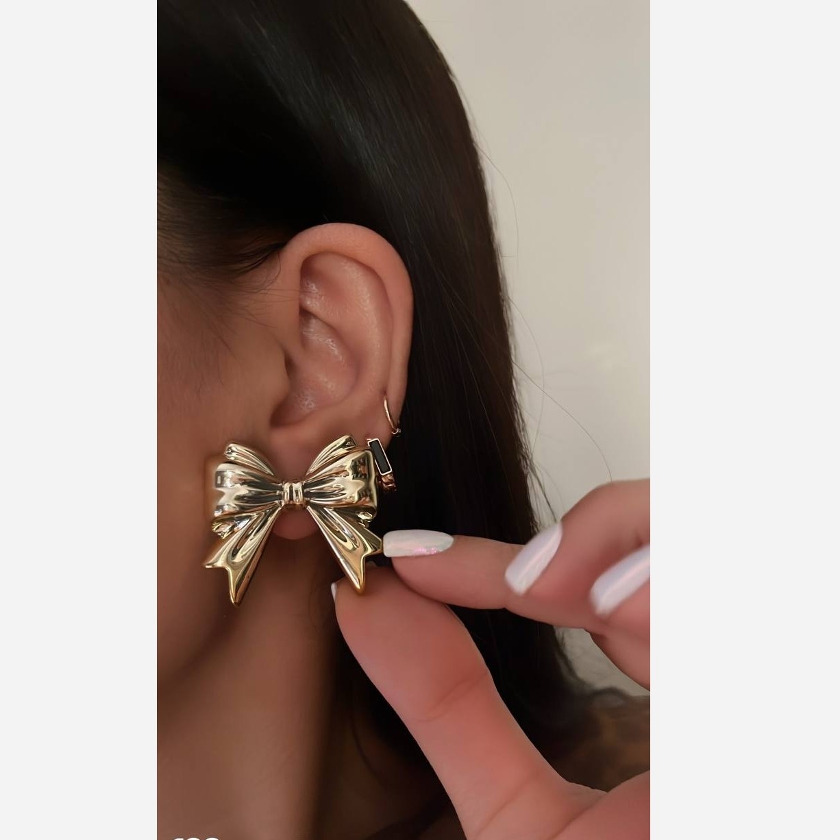 گوشواره زنانه پاپیون برجسته (ترند و مجلسی)