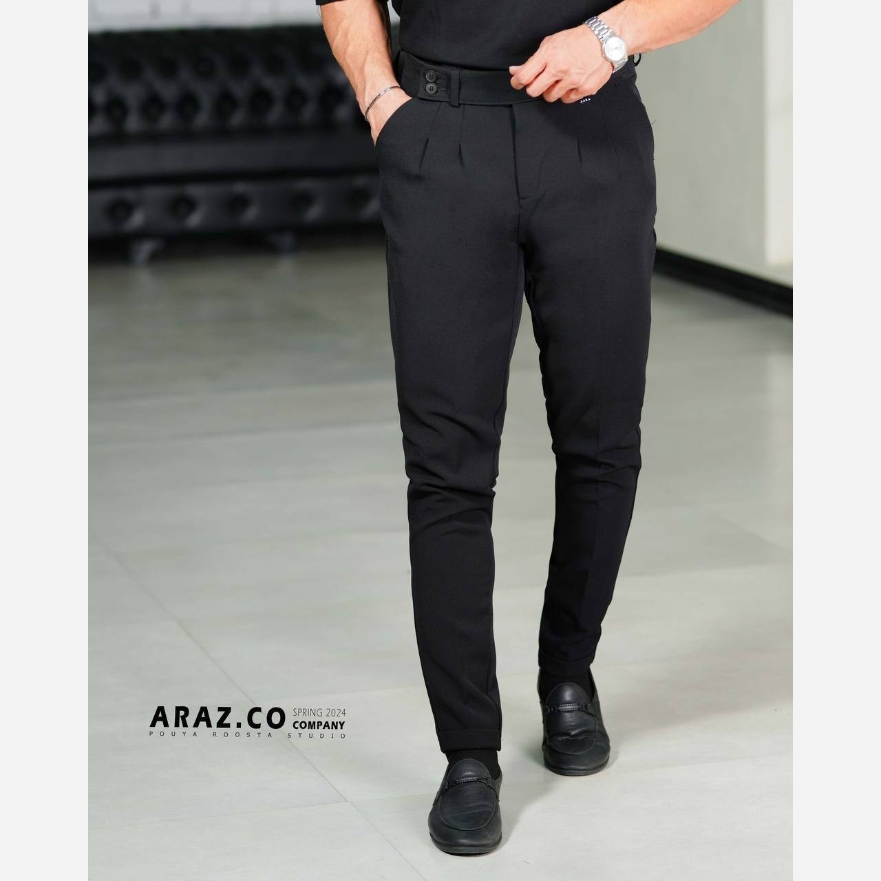 شلوار مردانه پارچه ای کمر انگلیسی