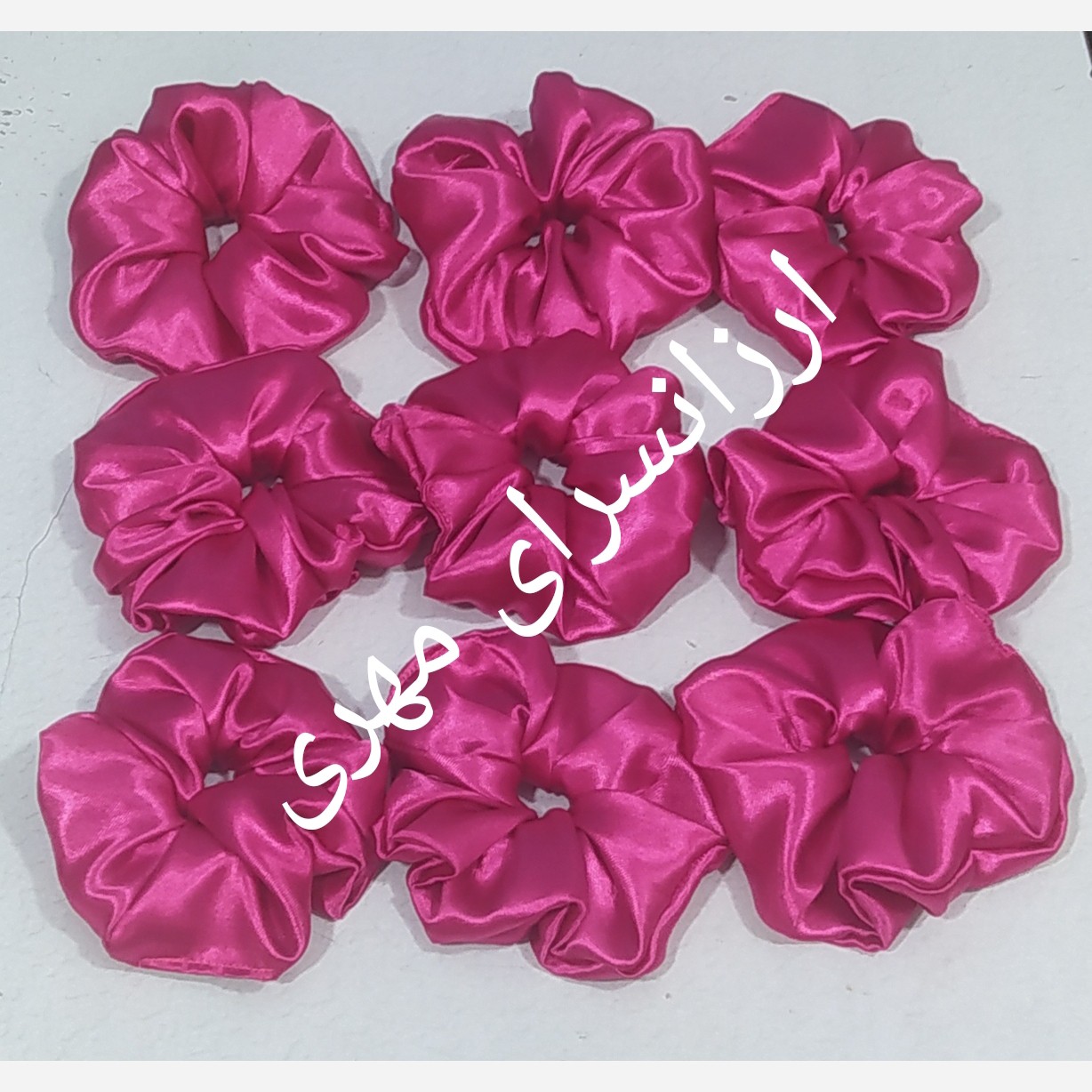 کش مو اسکرانچی ساتن سرخابی 