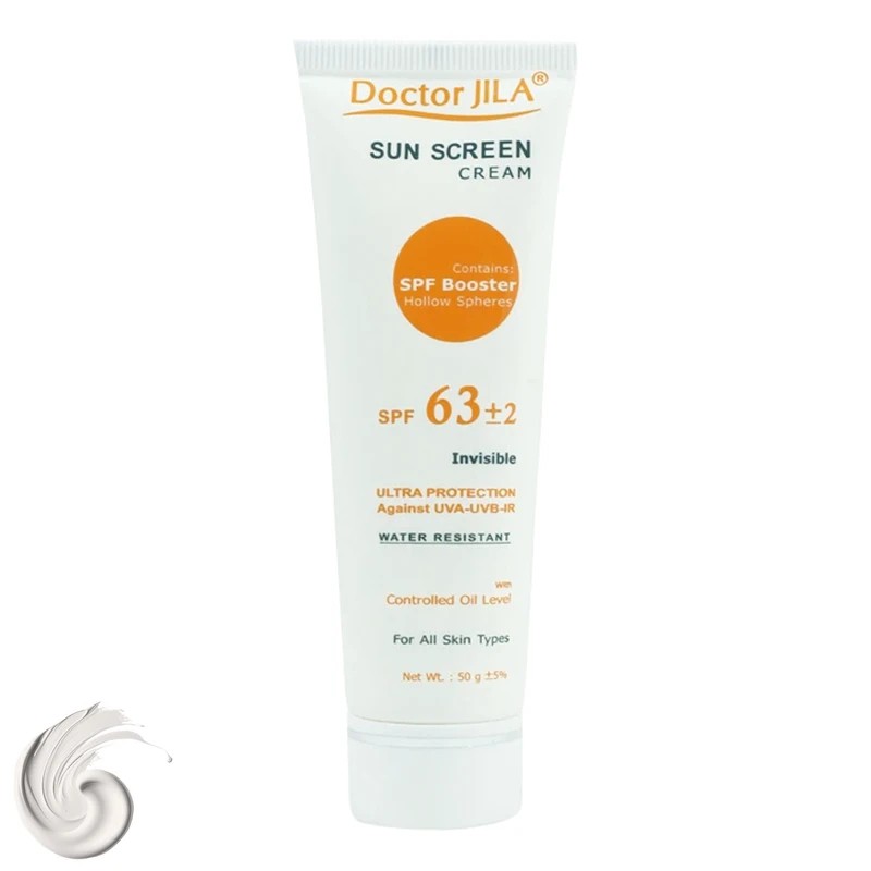 کرم ضد آفتاب بی رنگ دکتر ژیلا spf 63 حجم 50 میل