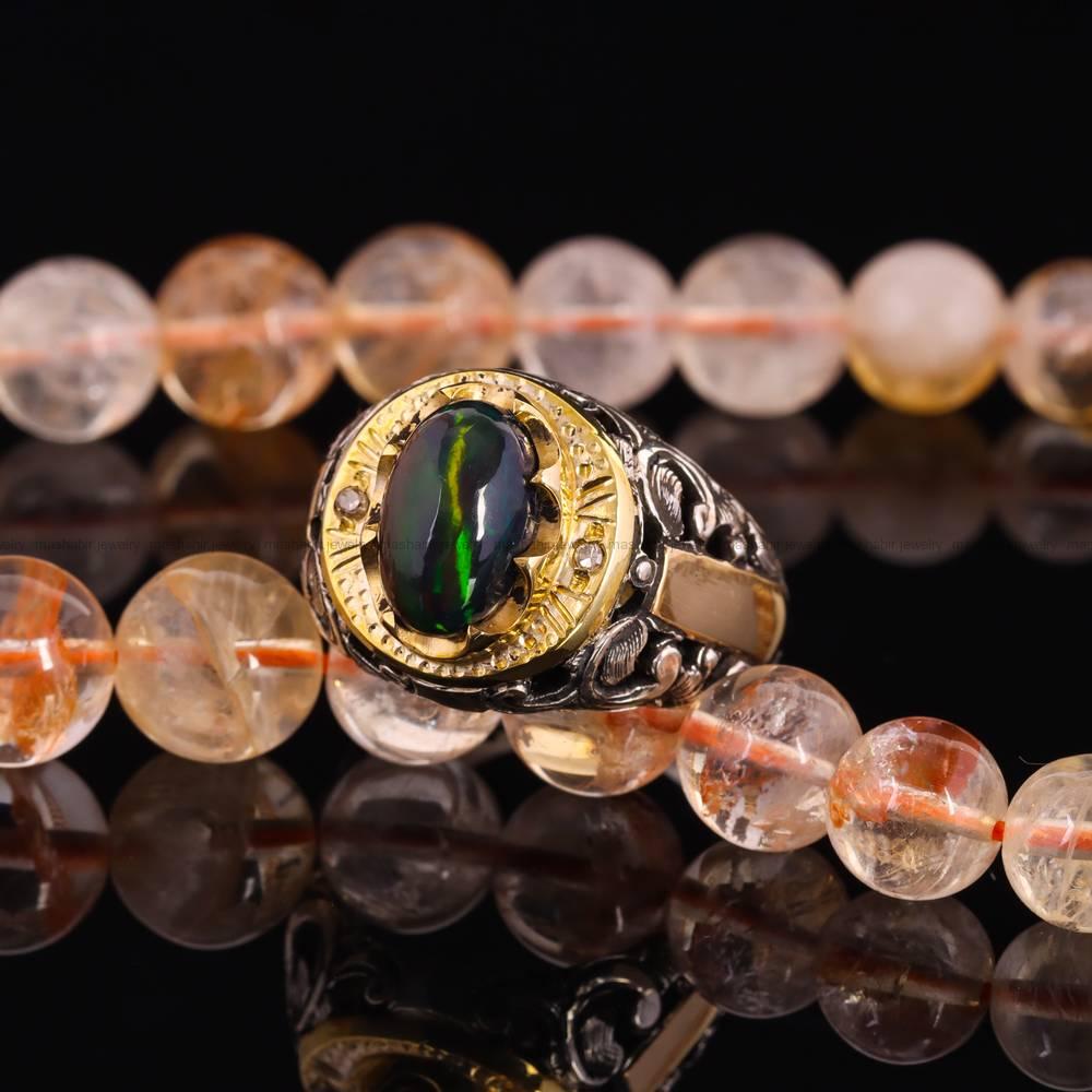 انگشتر اوپال مردانه کد 5045