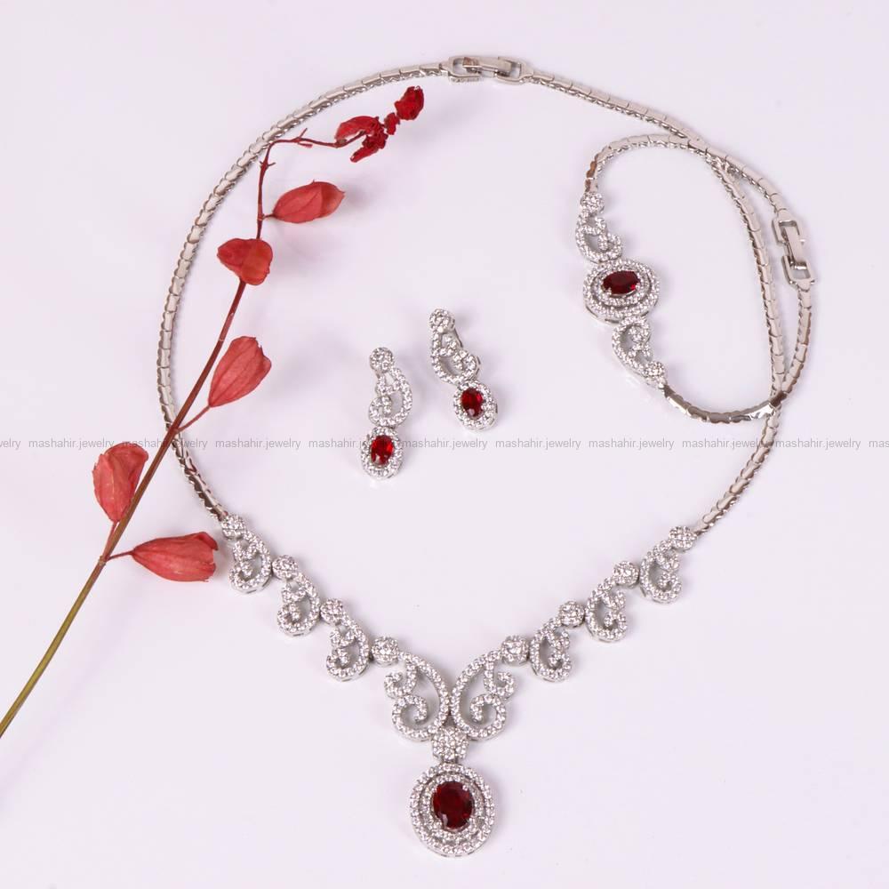 سرویس طرح یاقوت سرخ زنانه کد 4937