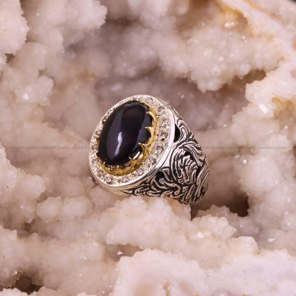 انگشتر اوپال مردانه کد 5042