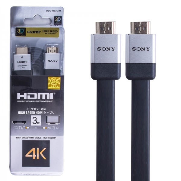 کابل HDMI فلت SONY 4K با نویز گیر و انتقال اترنت