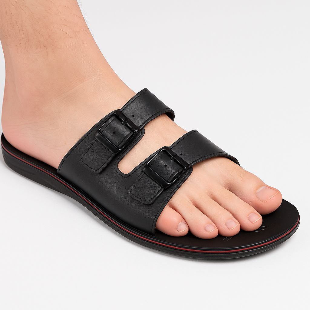  دمپایی  زنانه دوسگک   چرم خارجی زیره پیو سبک 