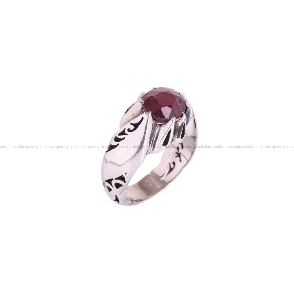 انگشتر یاقوت سرخ مردانه کد 4665