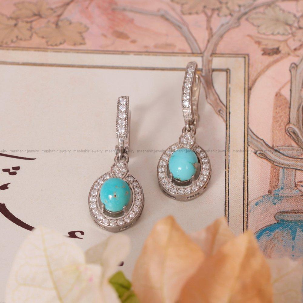 گوشواره فیروزه زنانه کد 1725
