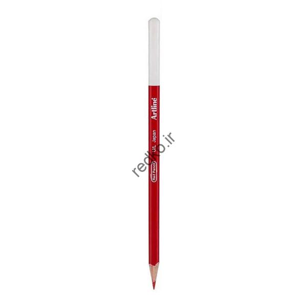 مداد قرمز آرت‌لاین Artline EP-RED | شش‌ضلعی | ساخت ایران تحت لیسانس ژاپن | نوک نرم و روان در لوازم التحریر مداد قرمز