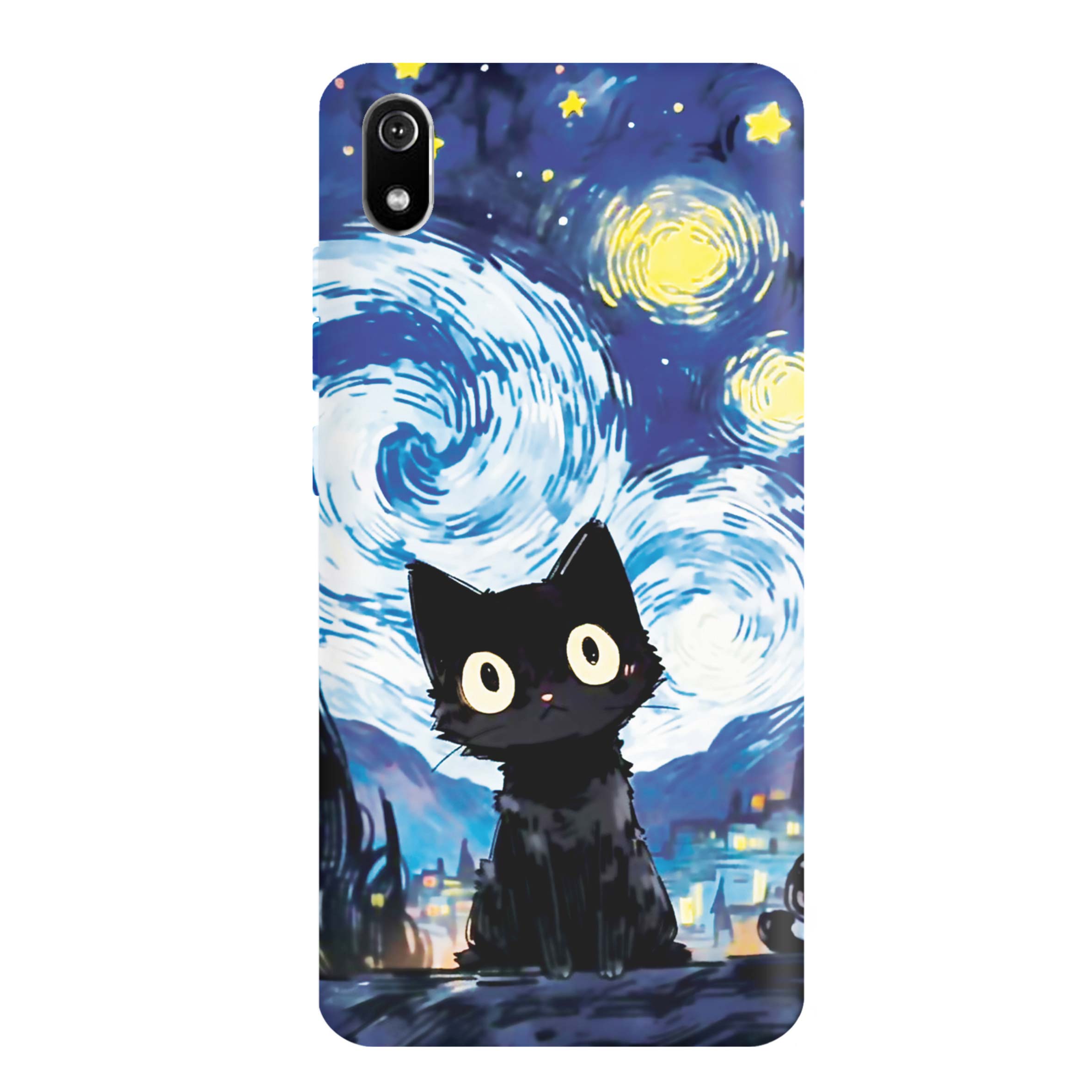 قاب گوشی شیائومی REDMI 7A طرح گربه شب پرستاره