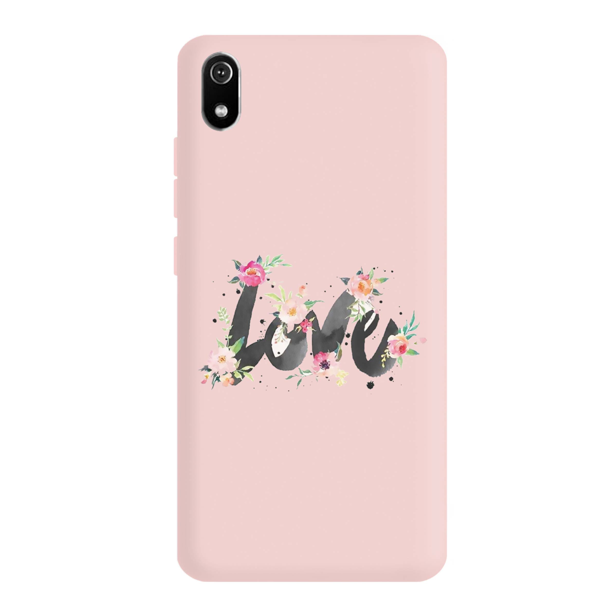 قاب گوشی شیائومی REDMI 7A طرح عاشقانه صورتی
