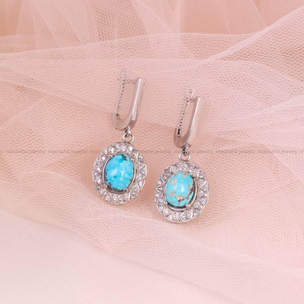 گوشواره فیروزه زنانه کد 5932