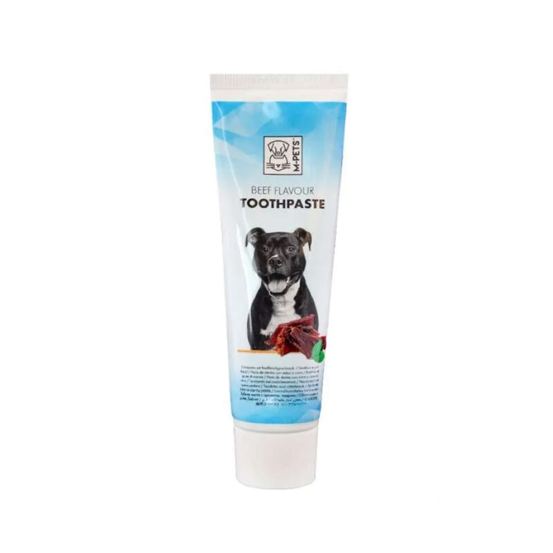 خمیر دندان سگ ام پت با طعم گوشت M-Pets Display For Toothpaste Beef Flavour وزن 100 گرم