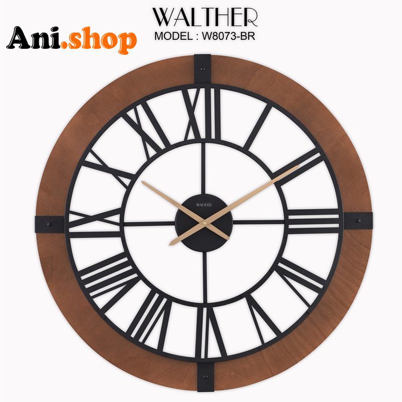 ساعت دیواری قطر 80 ترکیب چوب و فلز M8073_BR (پس کرایه)