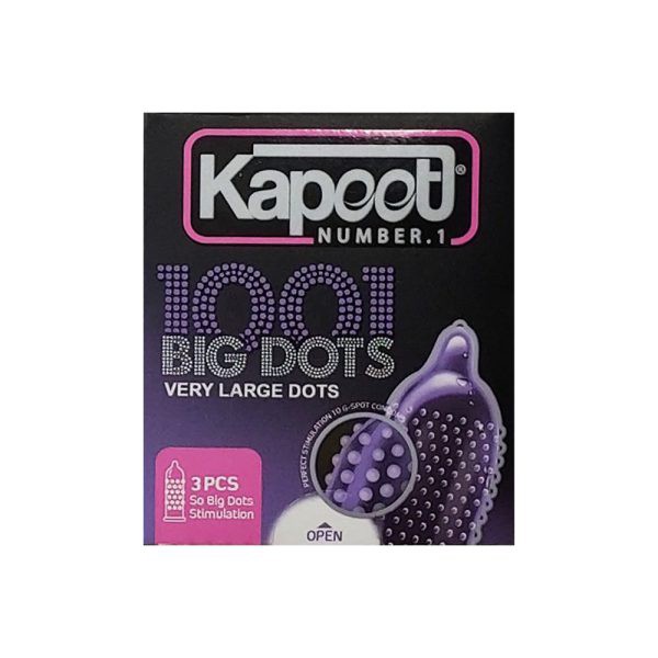 کاندوم کاپوت خاردار مدل BIG DOTS بسته 3 عددی