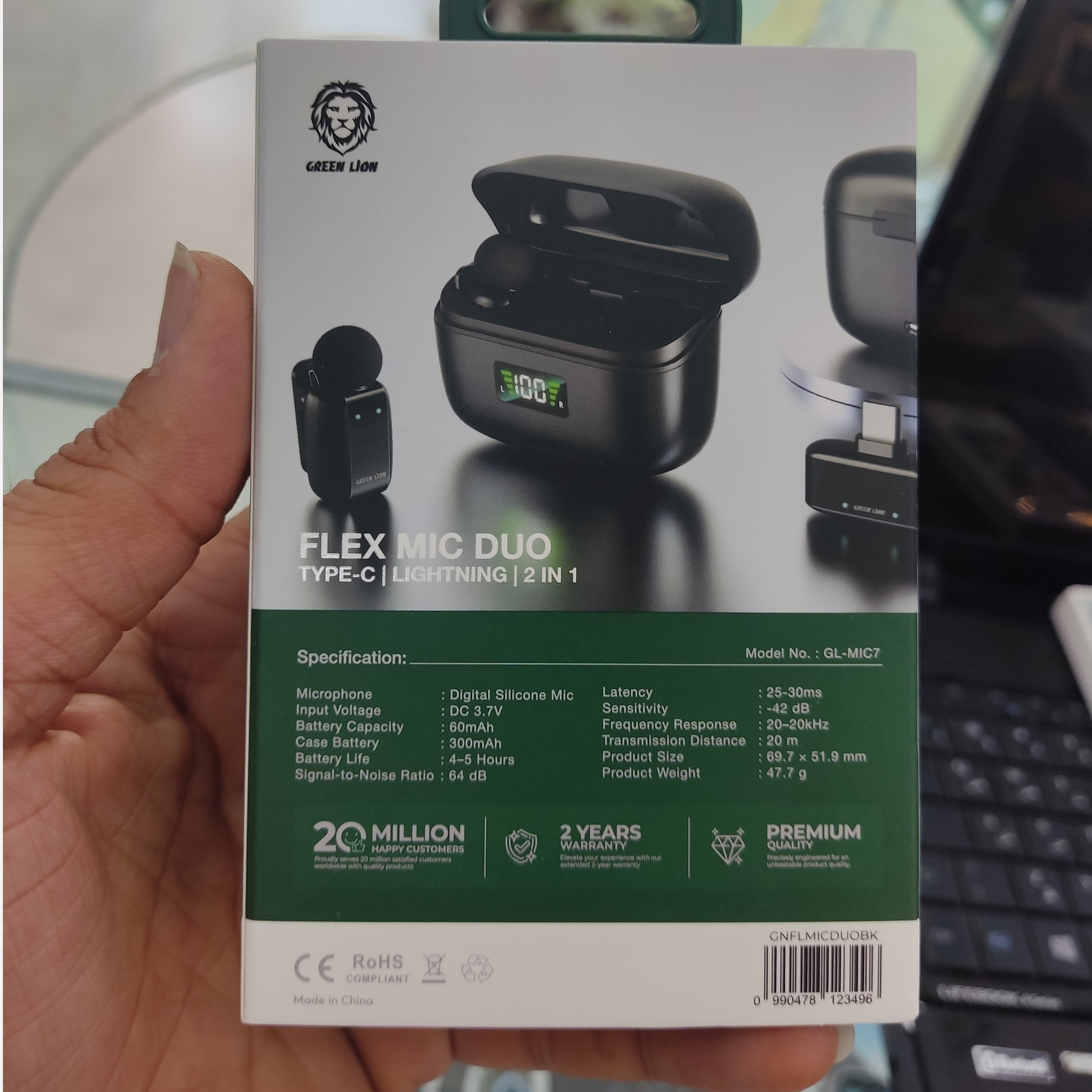 میکروفن یقه ای تولید محتوا گرین لاین Green lion
