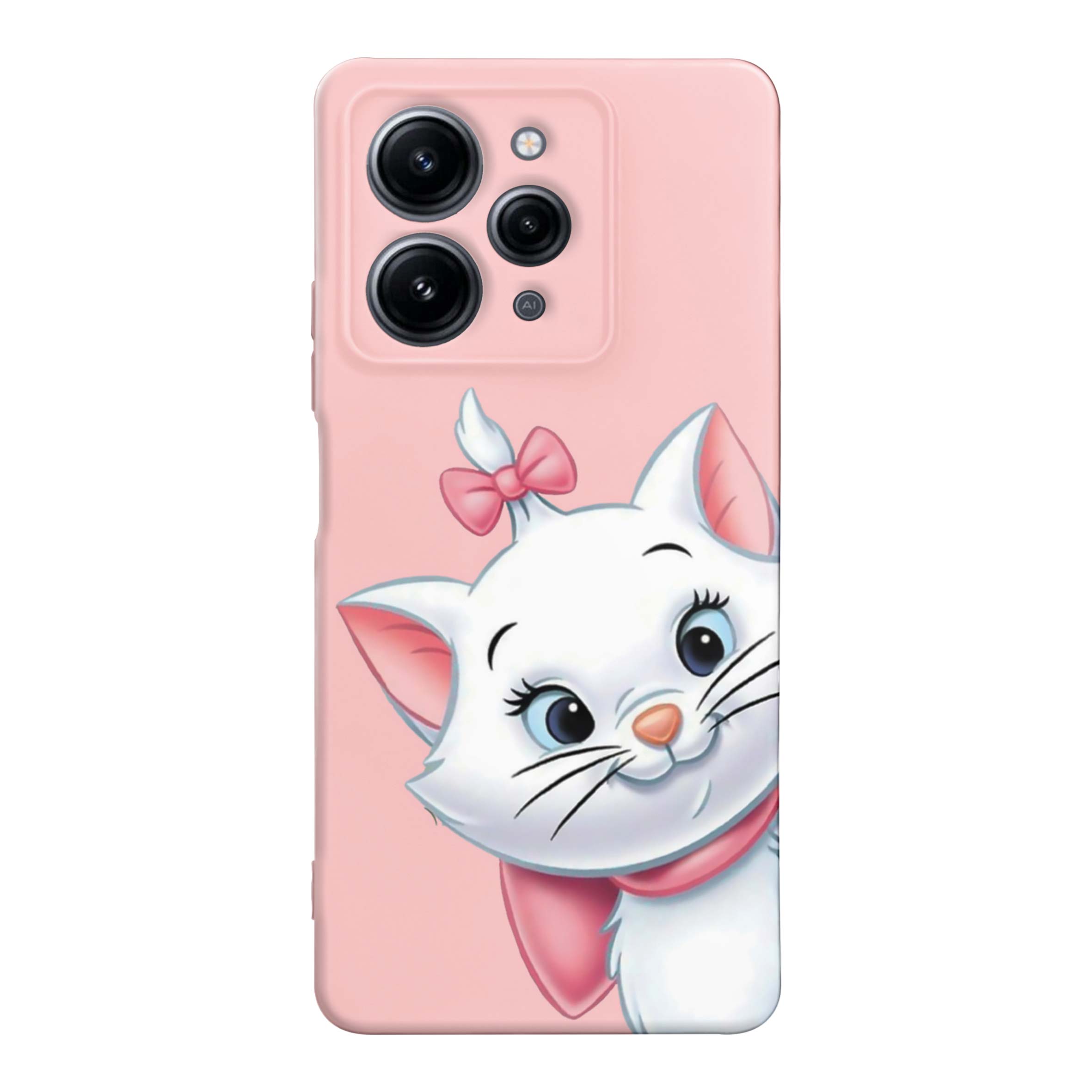 قاب گوشی شیائومی REDMI 12 طرح گربه صورتی