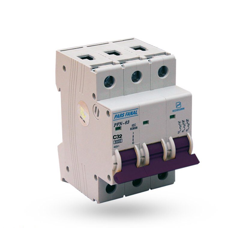 فیوز مینیاتوری سه فاز 6KW سه پل سری B پارس فانال