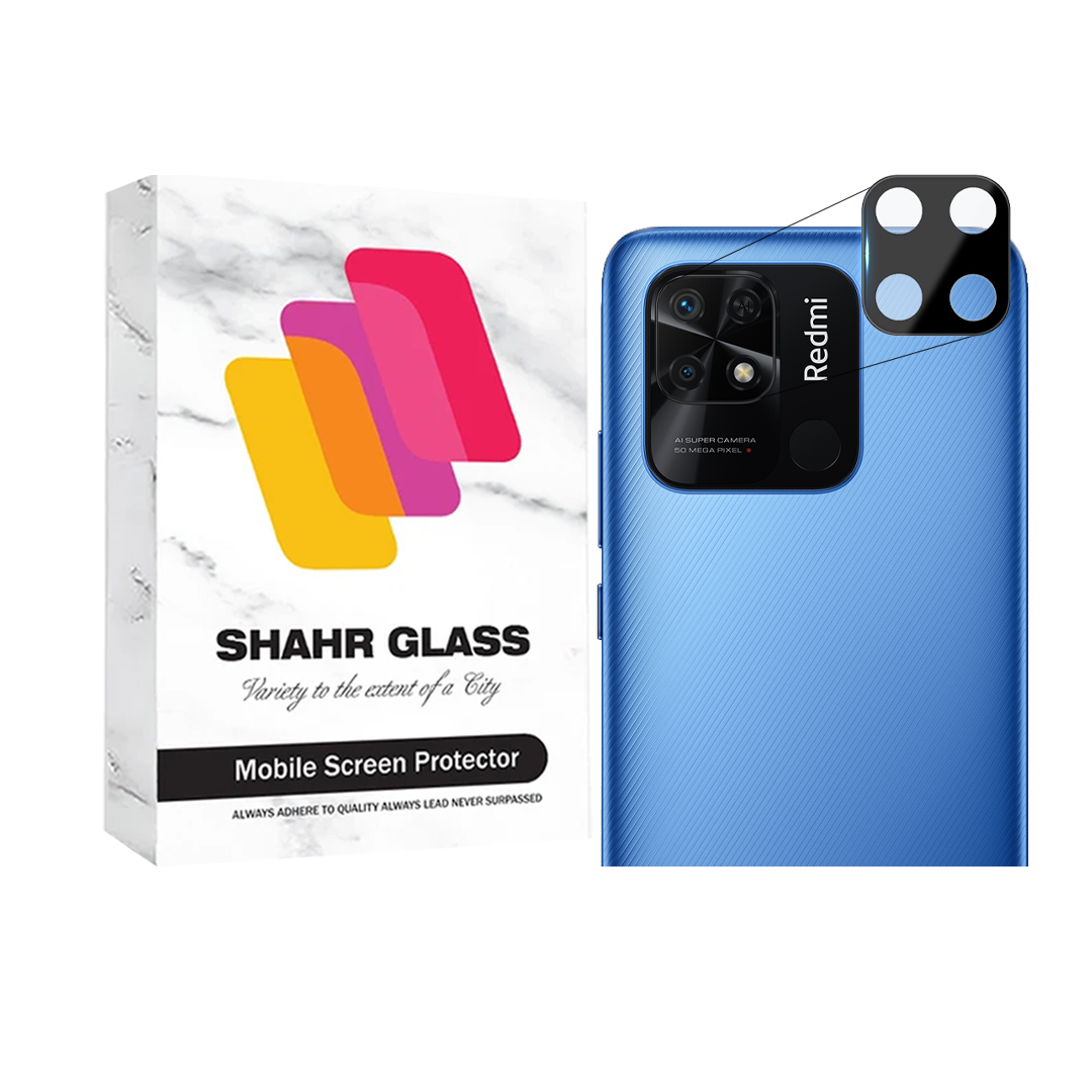 محافظ لنز دوربین شهر گلس مدل فول Lens Full  مناسب برای گوشی موبایل شیائومی Redmi 10C / Redmi 10 Power / Poco C40
