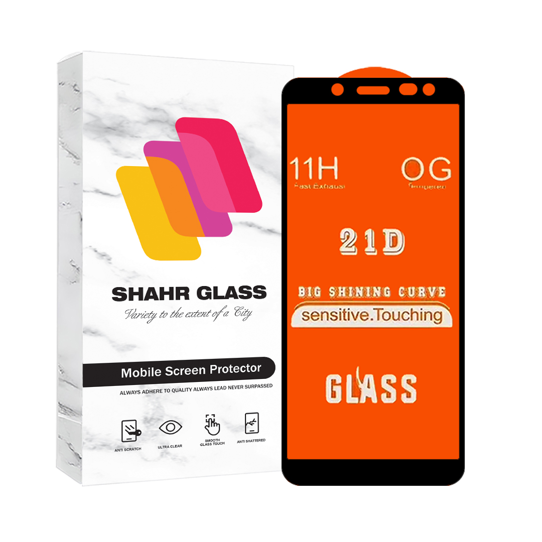 محافظ صفحه نمایش شهر گلس مدل فول Full مناسب برای گوشی موبایل سامسونگ Galaxy A8 2018 / Galaxy A6 2018 / Galaxy J6 2018