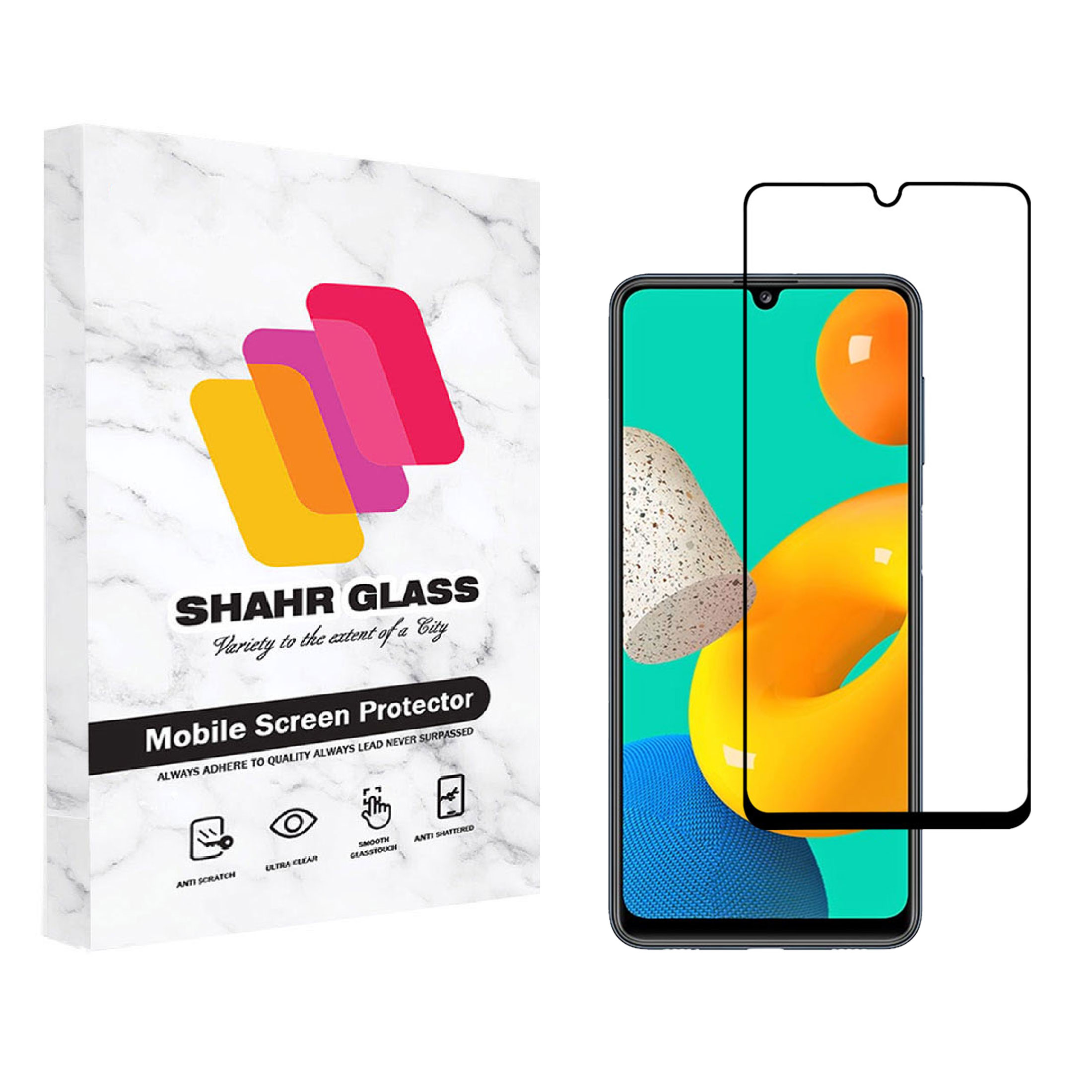 محافظ صفحه نمایش شهر گلس مدل فول Full مناسب برای گوشی موبایل سامسونگ Galaxy M32 4G