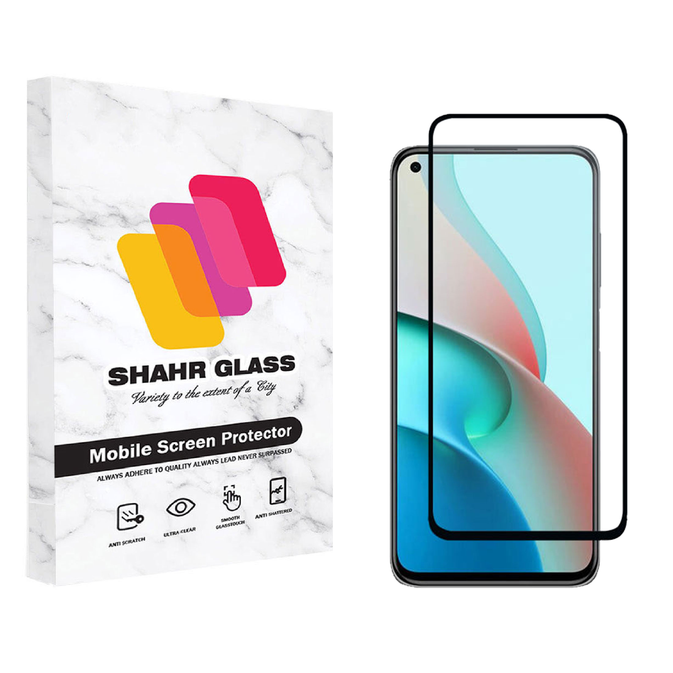 محافظ صفحه نمایش شهر گلس مدل فول Full مناسب برای گوشی موبایل شیائومی Redmi Note 9T