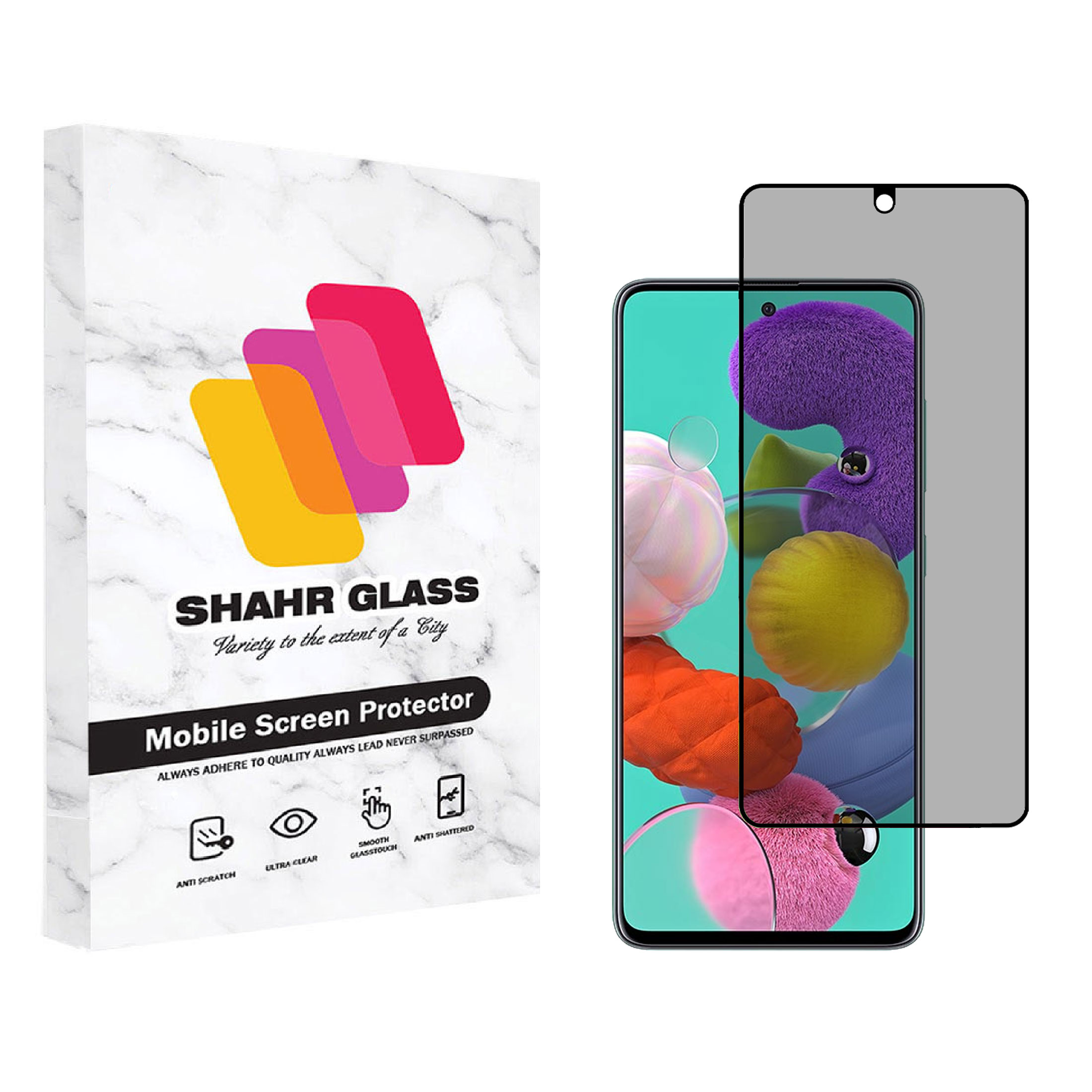 محافظ صفحه نمایش شهر گلس مدل حریم شخصی Full Privacy مناسب برای گوشی موبایل سامسونگ Galaxy A51 5G