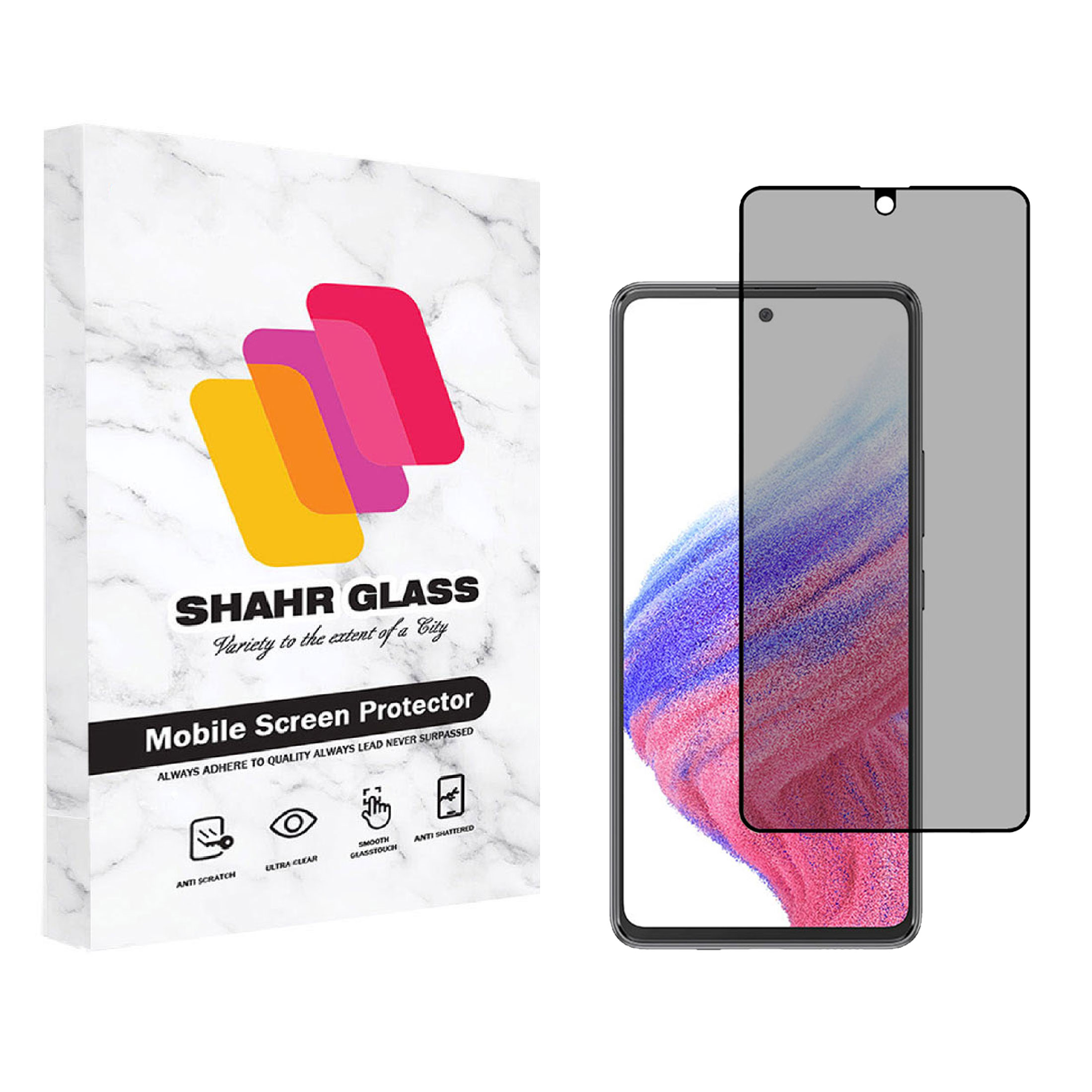 محافظ صفحه نمایش شهر گلس مدل حریم شخصی Full  Privacy مناسب برای گوشی موبایل سامسونگ Galaxy A53 5G
