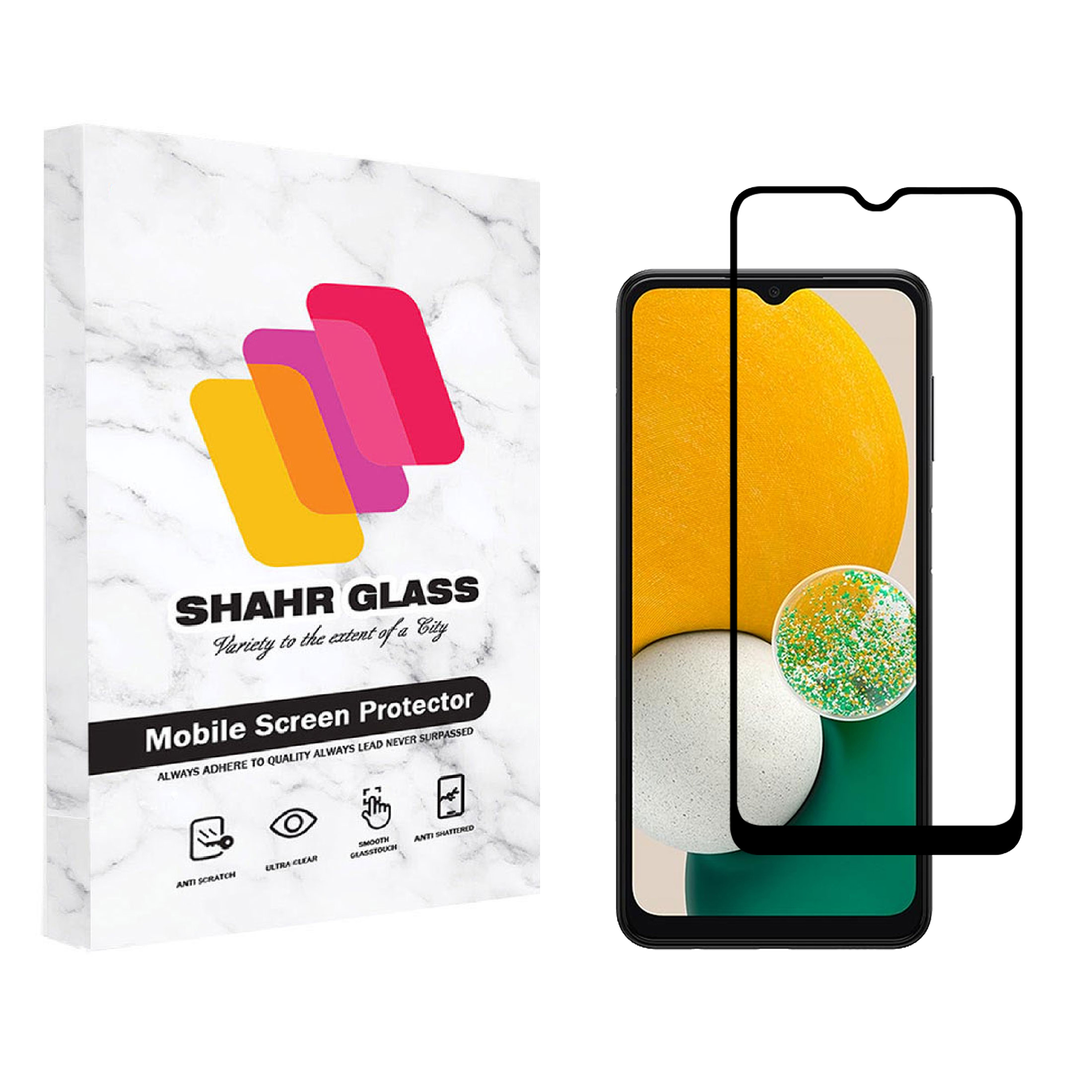 محافظ صفحه نمایش شهر گلس مدل فول Full مناسب برای گوشی موبایل سامسونگ Galaxy A13 4G