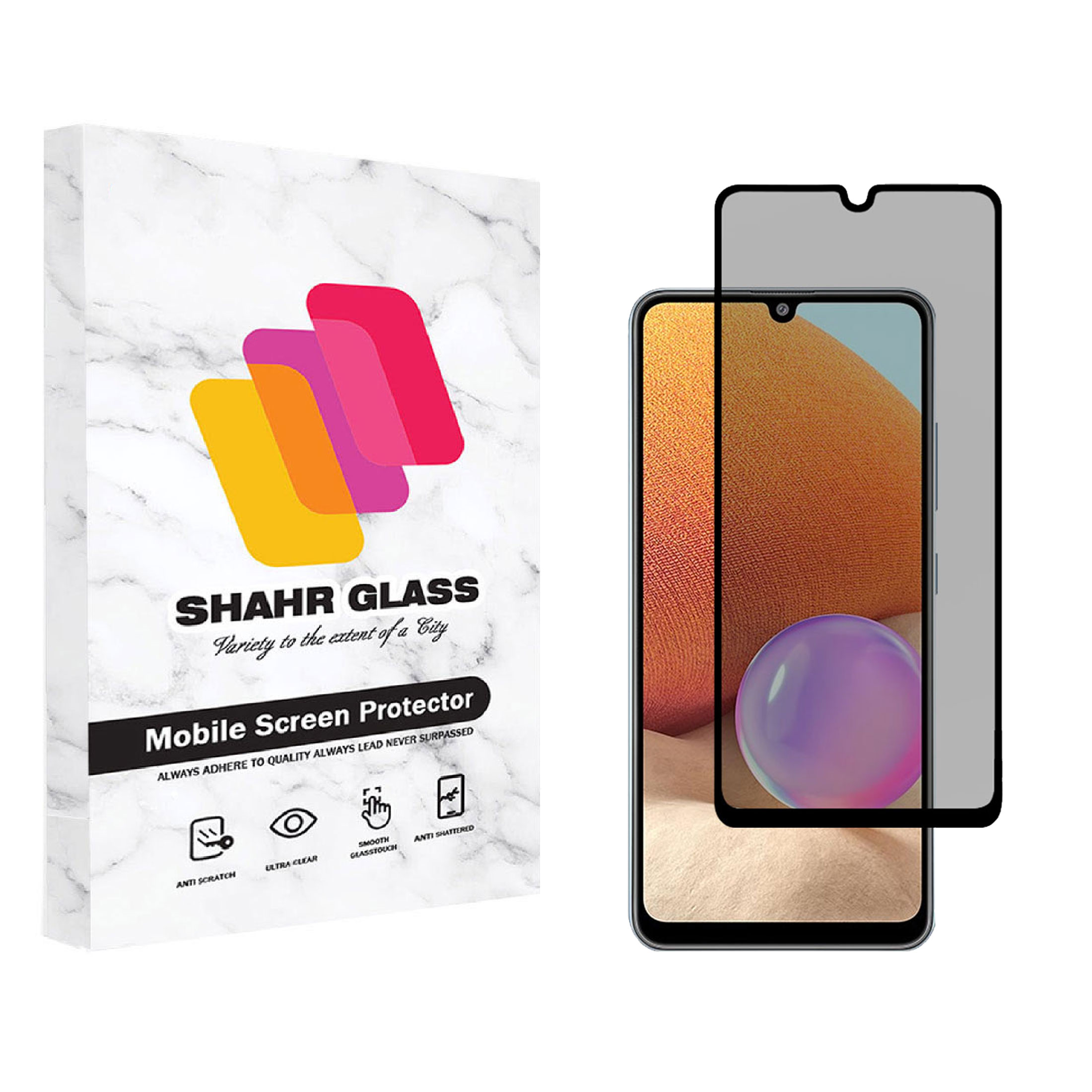 محافظ صفحه نمایش شهر گلس مدل سرامیکی حریم شخصی Ceramic Privacy مناسب برای گوشی موبایل سامسونگ Galaxy A32 4G