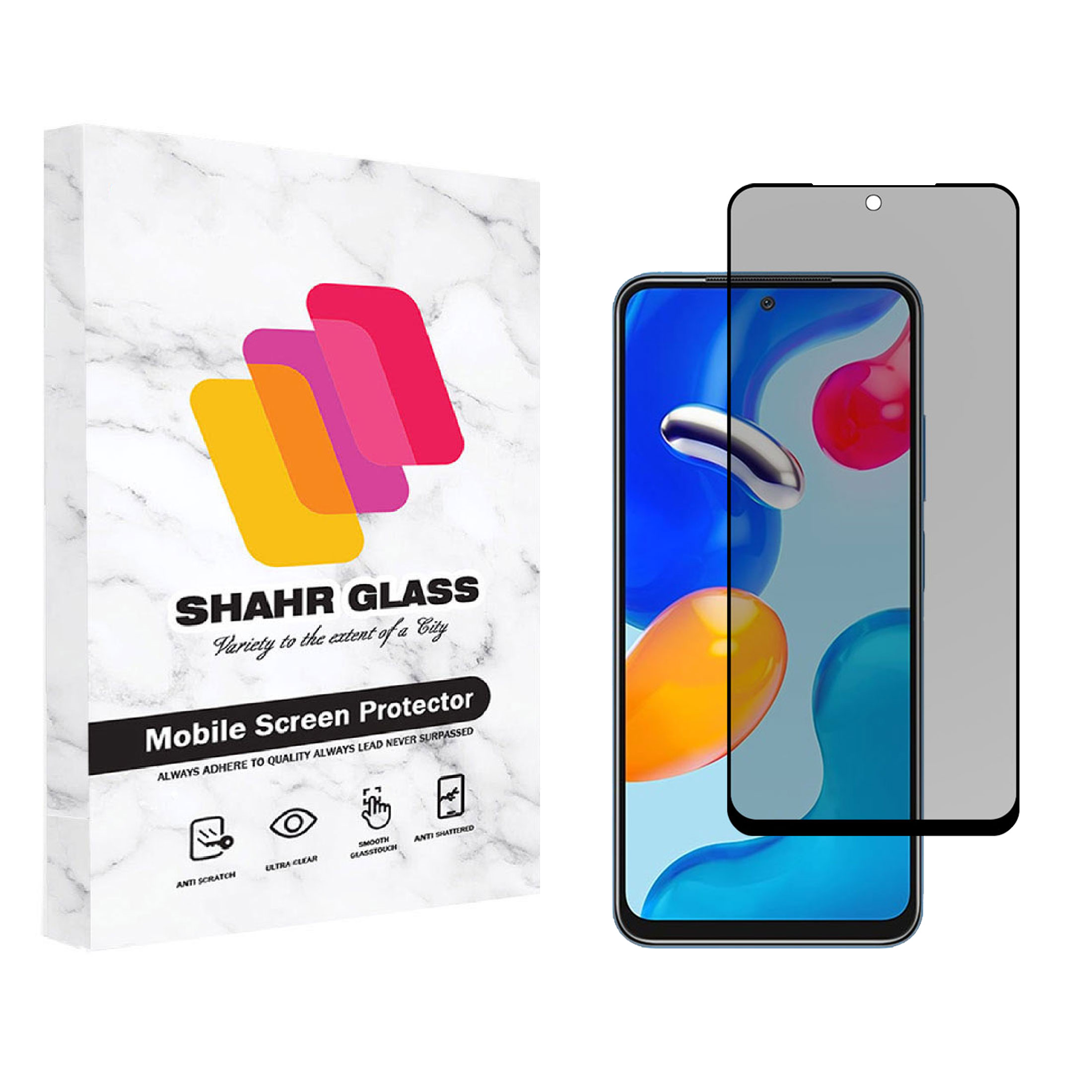 محافظ صفحه نمایش شهر گلس مدل سرامیکی حریم شخصی Ceramic Privacy مناسب برای گوشی موبایل شیائومی Redmi Note 11 4G