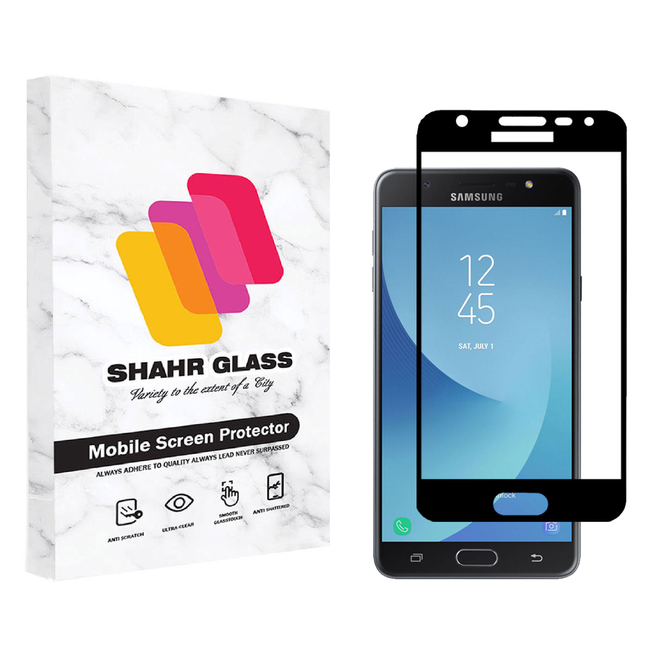 محافظ صفحه نمایش شهر گلس مدل فول Full مناسب برای گوشی موبایل سامسونگ Galaxy J5 2016