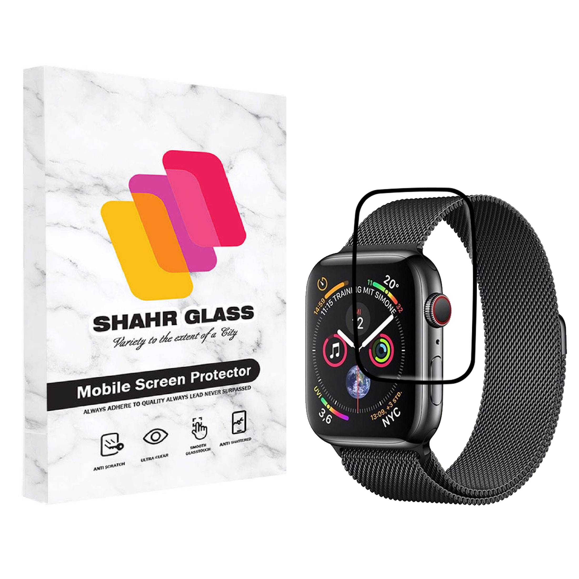 محافظ صفحه نمایش شهر گلس مدل  نانو  PMMA  مناسب برای اپل واچ Series 4 44mm
