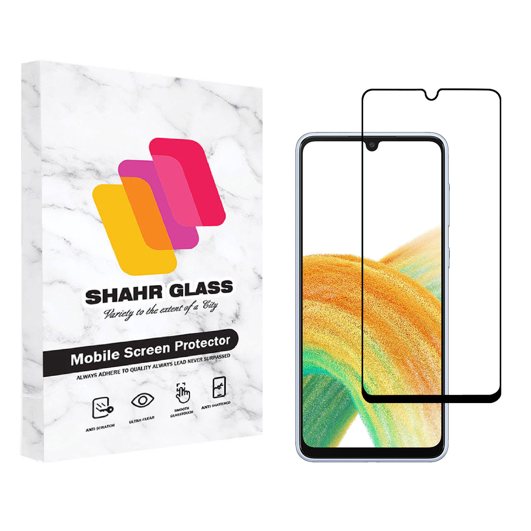 محافظ صفحه نمایش شهر گلس مدل فول Full مناسب برای گوشی موبایل سامسونگ Galaxy A33 5G