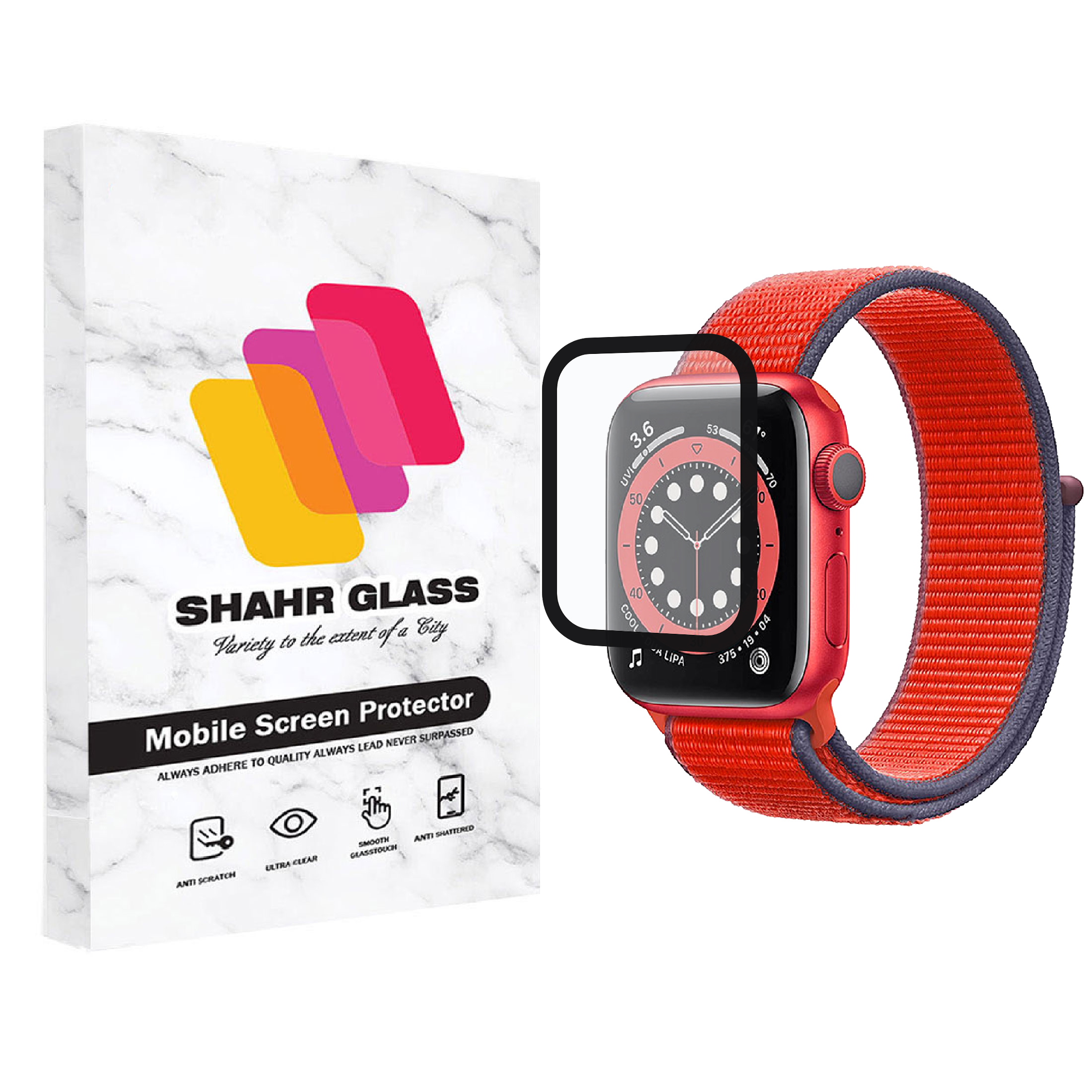 محافظ صفحه نمایش شهر گلس مدل نانو  PMMA مناسب برای اپل واچ 44mm Series 4 Aluminum