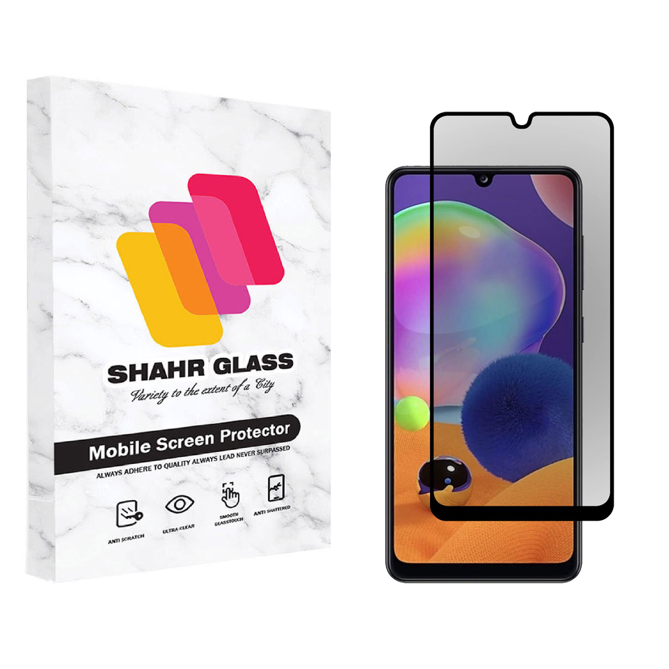 محافظ صفحه نمایش شهر گلس مدل حریم شخصی Full Privacy مناسب برای گوشی موبایل سامسونگ Galaxy A31