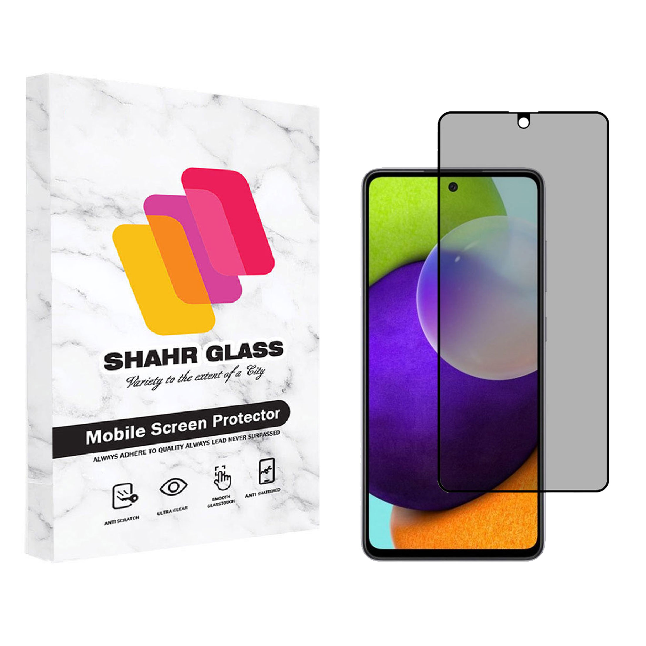 محافظ صفحه نمایش شهر گلس مدل حریم شخصی Full  Privacy مناسب برای گوشی موبایل سامسونگ Galaxy A52 4G