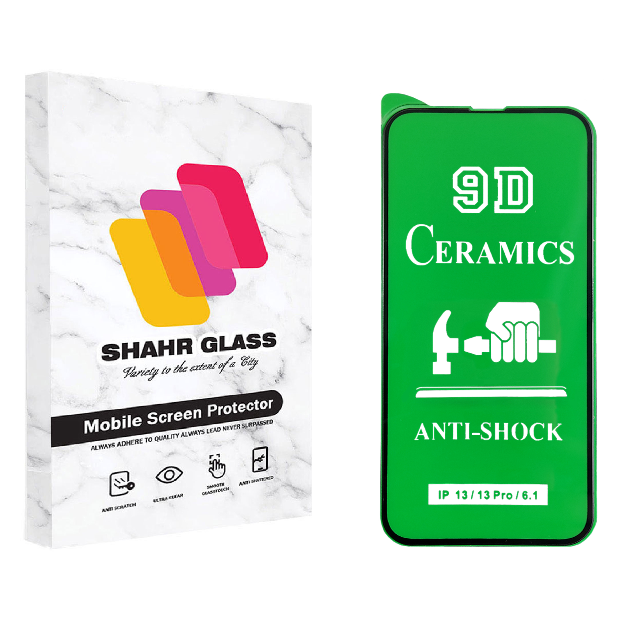 محافظ صفحه نمایش شهر گلس مدل سرامیکی شفاف Ceramic Clear مناسب برای گوشی موبایل اپلiPhone 13 / 13 Pro