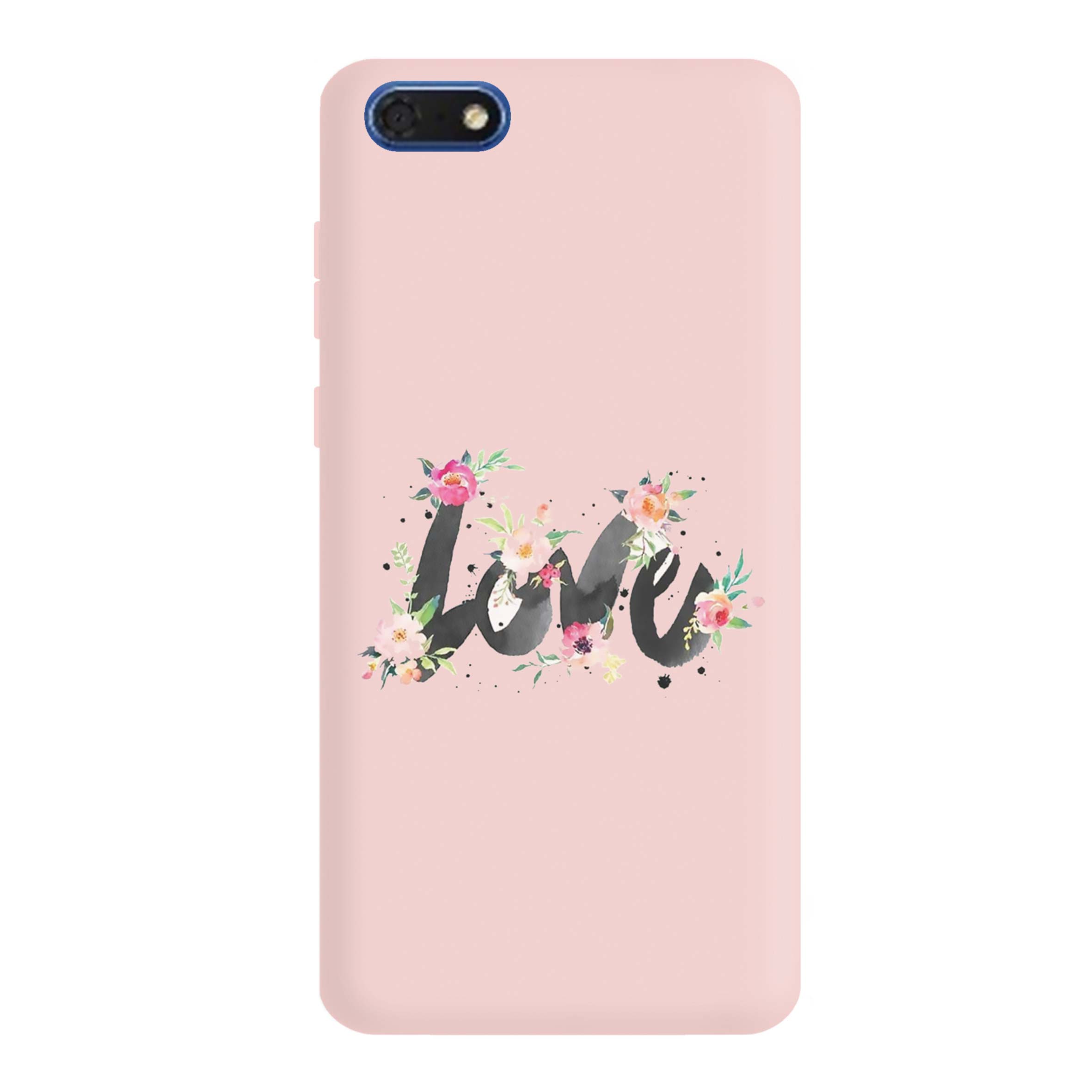قاب گوشی هواوی آنر honor 7S طرح عاشقانه صورتی
