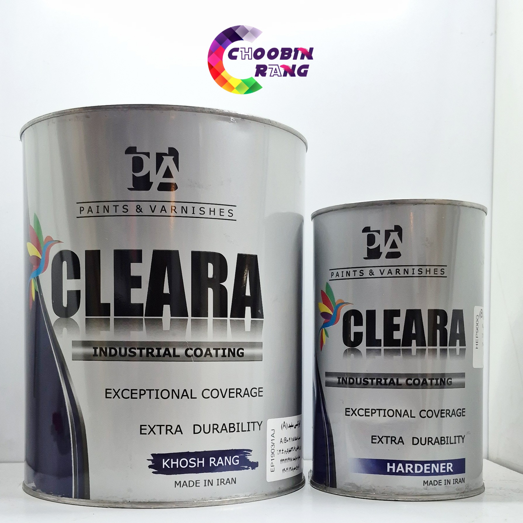 رنگ اپوکسی سفید براق کلرا گالن + هاردنر 4.5 کیلو