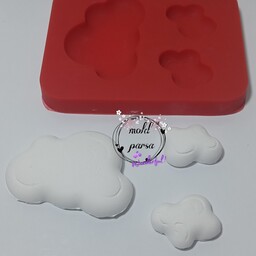 بیس خام ابر سه تیکه مناسب برای تابلو دکوراتیو اتاق کودک  جنس پودر سنگ هنری ترک 