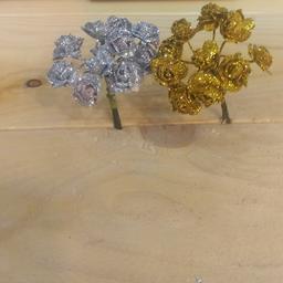 گل اکلیلی ریز طلایی نقره ای 1 دسته ب انتخاب شما 