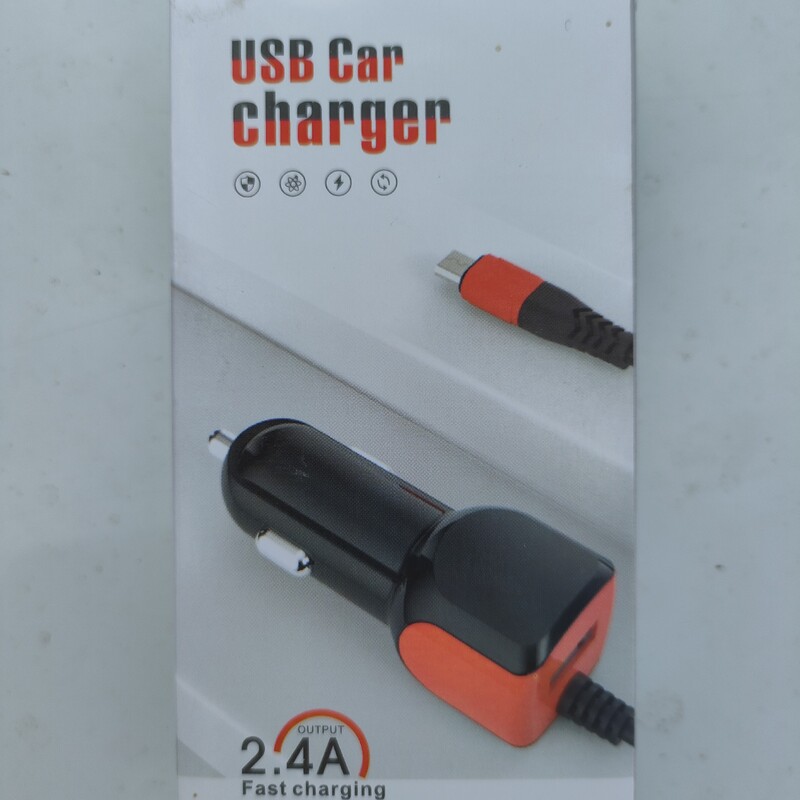 شارژر فندکی خودرو فست شارژ  با پورت USB و سیم شارژ میکرو