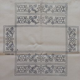 پته خام جلد دستمال کاغذی  100 برگ، جنس تمام پشم، به همراه 8 رنگ نخ سنتی خارجی و یک عدد سوزن
