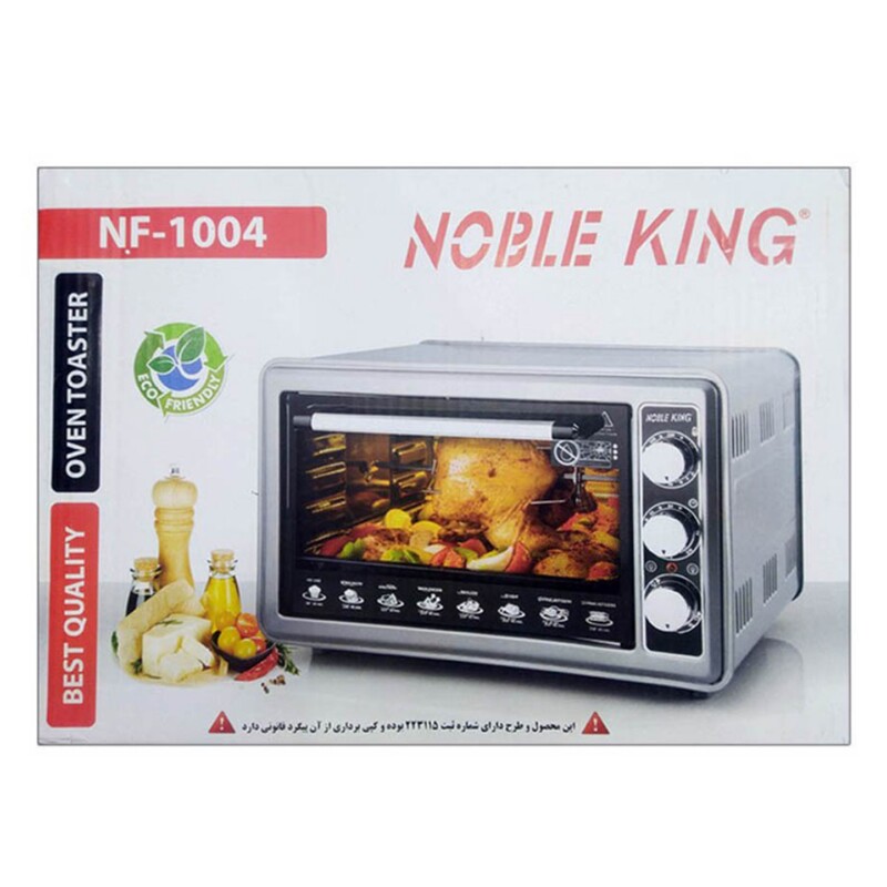 توستر نوبل کینگ جنس اصلی مدل 1004  رنگ نقره ای ماکروفر نوبل کینگ مدل 1004  لوازم خانه و آشپزخانه