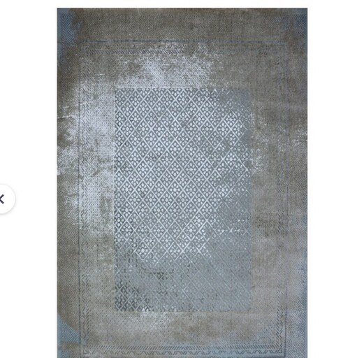 فرش ماشینی یک و نیم متری(1در 1.5)ابریشمی  پرشین طرح وینتیج کد 90334 زمینه طوسی