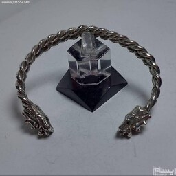 دستبند تمام نقره تایلندی (پالهنگ) دستساز سلطنتی بارکاب فوق العاده زیبا