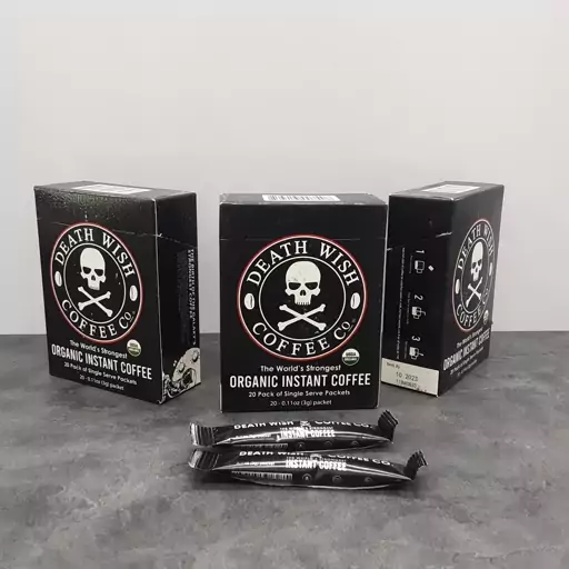 قهوه فول کافئین آرزوی مرگ (دث ویش)20  ساشه ای اورجینال Death Wish Coffee