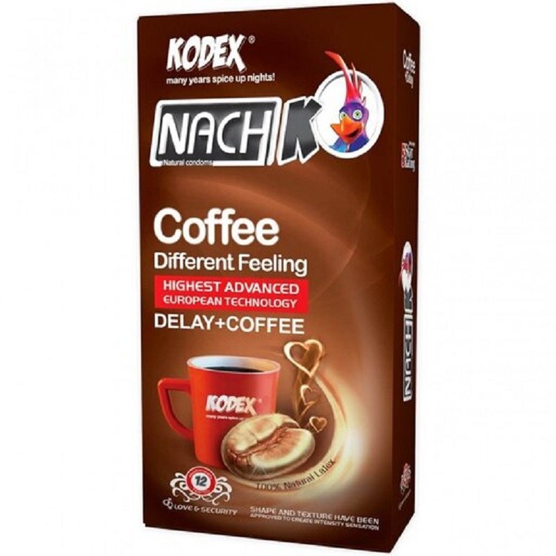 کاندوم کدکس مدل قهوه kodex coffee different feeling بسته 12 عددی جدید