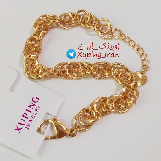 دستبند ژوپینگ زنجیری طرح طلا Xuping طلایی زنجیری شیک