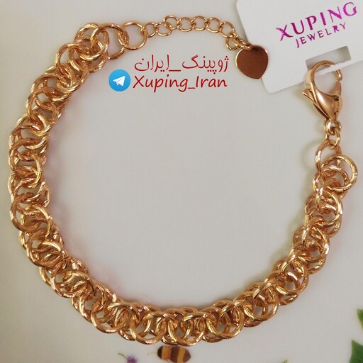 دستبند ژوپینگ زنجیری طرح طلا Xuping طلایی زنجیری شیک